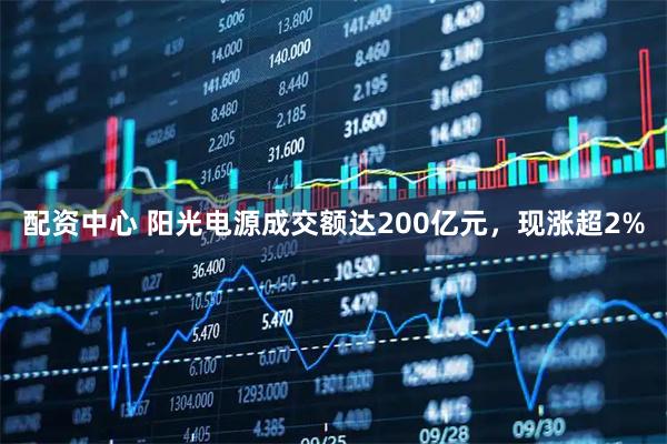 配资中心 阳光电源成交额达200亿元，现涨超2%